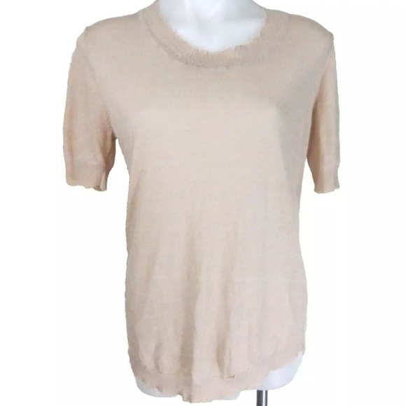 Zadig & Voltaire Linen Rhinestone Skull Tee - Picture 3 of 7